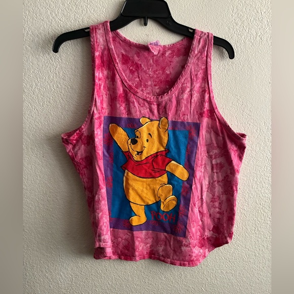 Winnie the Pooh Vintage Rare Pink Tank Top - Picture 1 of 9